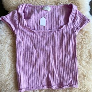 Aritzia knit sweetheart top